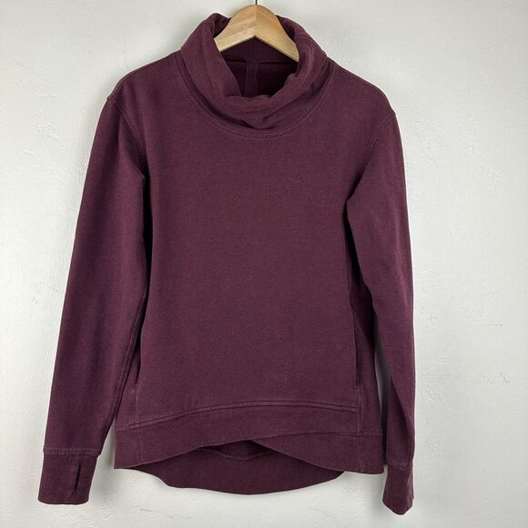 Lululemon Turtleneck Sweater Size‎ 6 Pullover Zip Pocket Size 6 Bordeaux - Picture 2 of 11